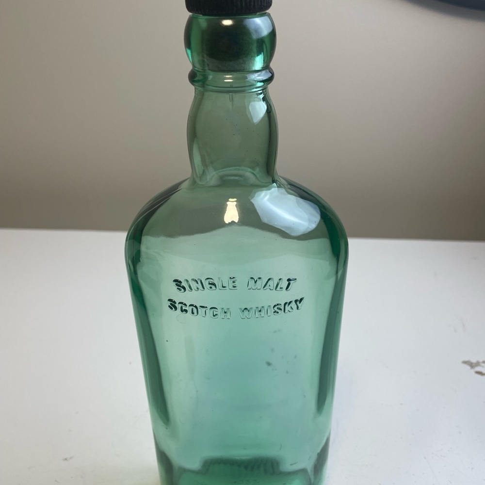 Green Glass Whisky Bottle